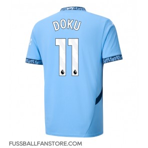 Manchester City Jeremy Doku #11 Replik Heimtrikot 2024-25 Kurzarm